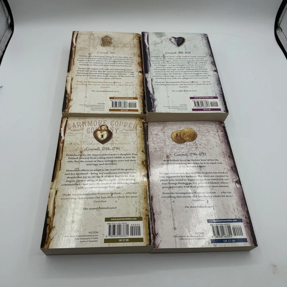 The Poldark Saga Complete Series of 12 by Winston Graham (Paperback) Pan Publish